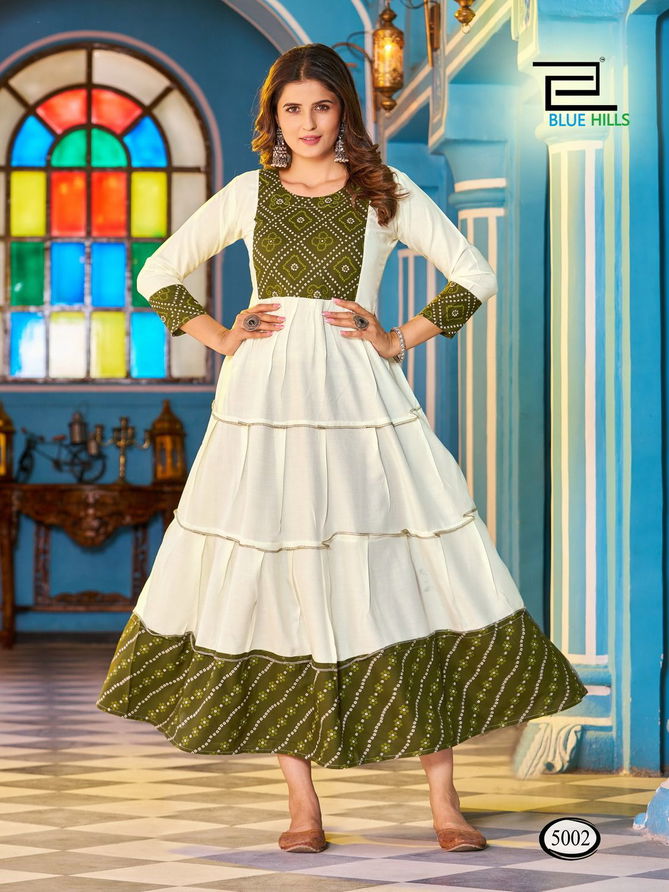 Snow White By Blue Hills Long Anarkali Kurtis Catalog
